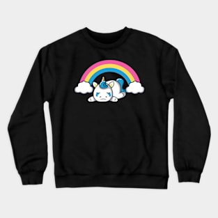 Existential Angst - A Saddened Unicorn in an Existential Crisis Crewneck Sweatshirt